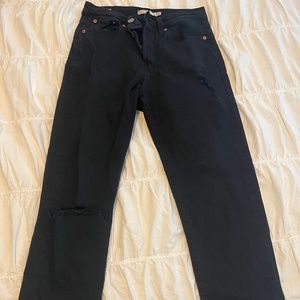 Black Levis Wedgie Style Jeans
